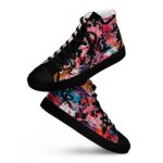 [Urban Pulse] Pink Vandal Women’s High Top Canvas Shoes